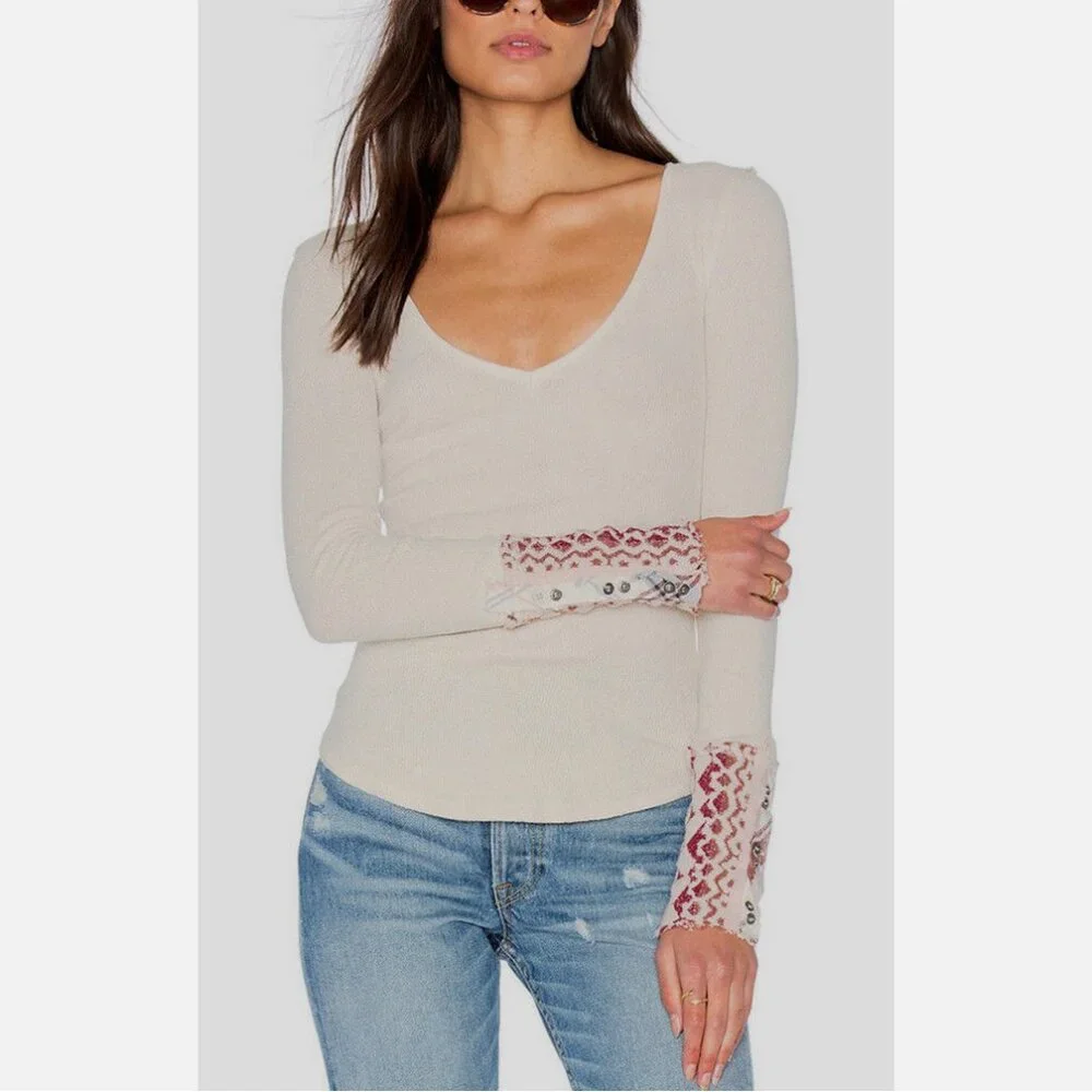 Free People Thermal Long Sleeve Top